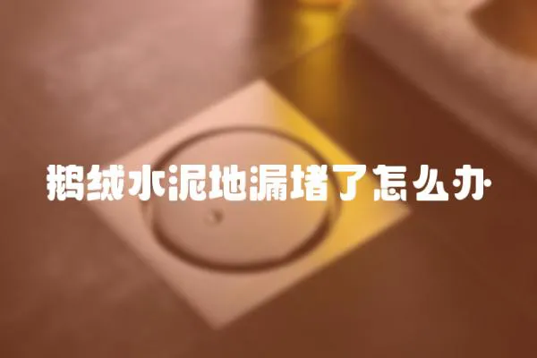鵝絨水泥地漏堵了怎么辦
