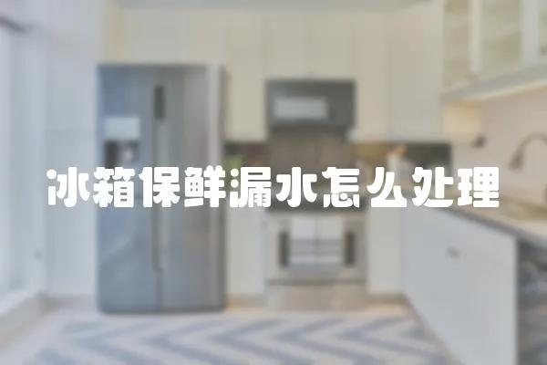 冰箱保鮮漏水怎么處理