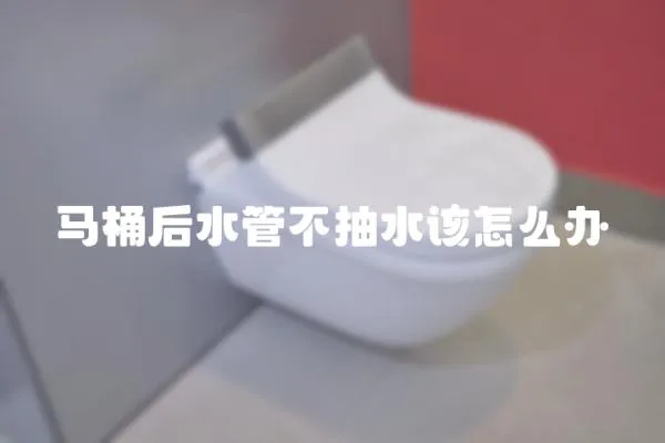 马桶后水管不抽水该怎么办