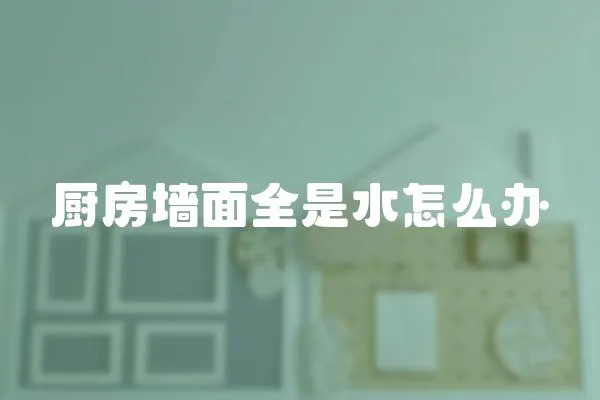 廚房墻面全是水怎么辦
