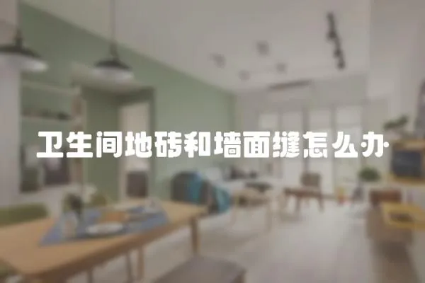 衛生間地磚和墻面縫怎么辦