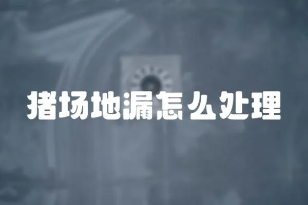 豬場(chǎng)地漏怎么處理