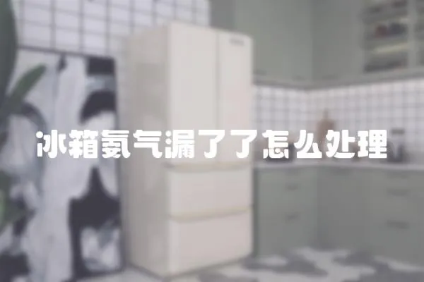 冰箱氨氣漏了了怎么處理