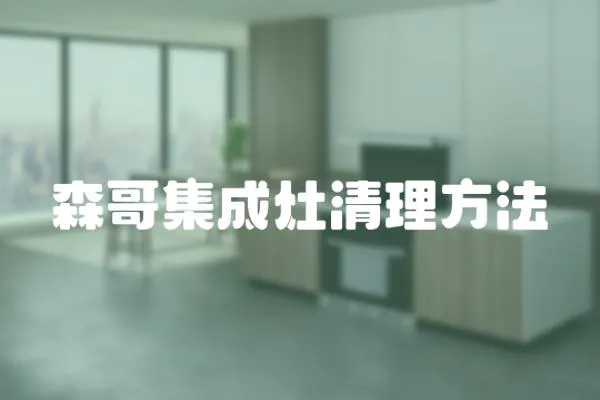 森哥集成灶清理方法
