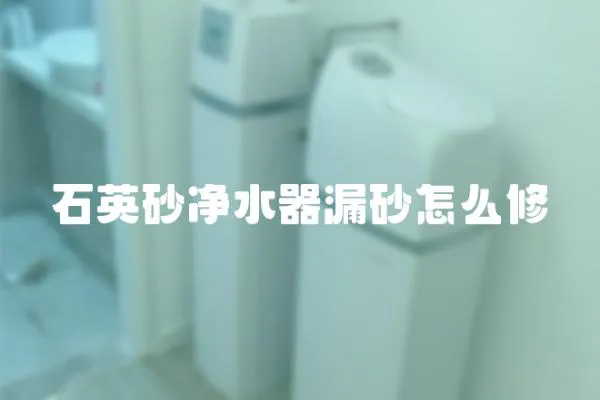 石英砂凈水器漏砂怎么修