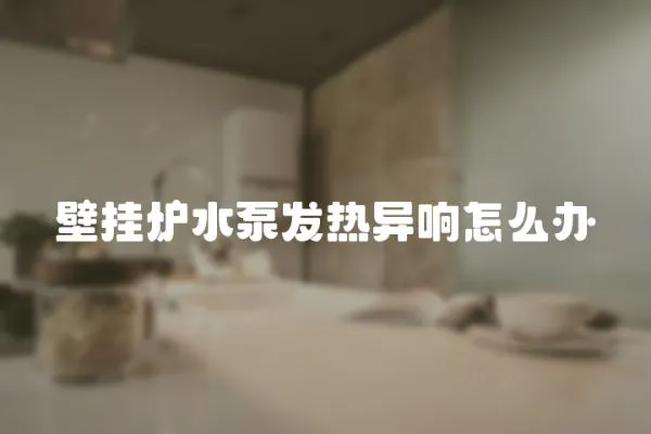 壁掛爐水泵發(fā)熱異響怎么辦