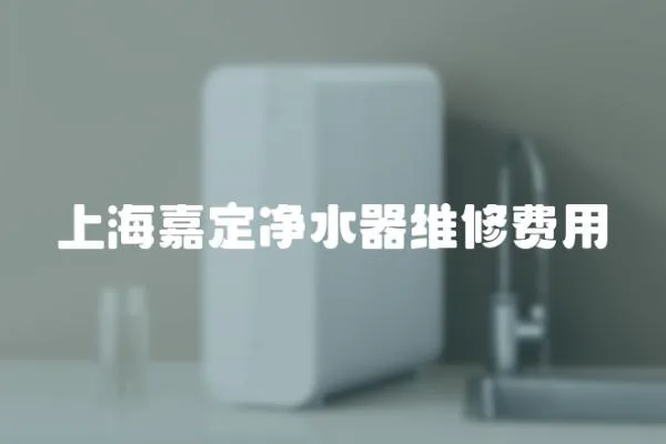 上海嘉定凈水器維修費用