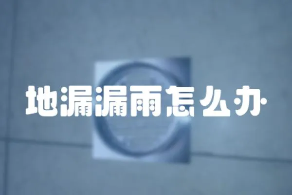 地漏漏雨怎么辦