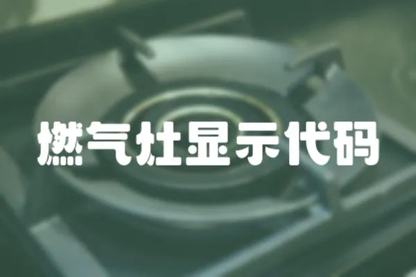 燃?xì)庠铒@示代碼