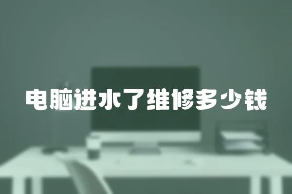 電腦進(jìn)水了維修多少錢