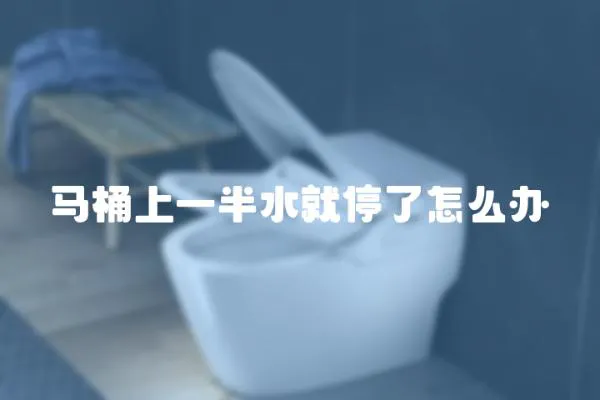 馬桶上一半水就停了怎么辦
