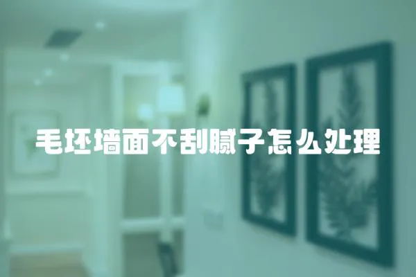 毛坯墻面不刮膩子怎么處理