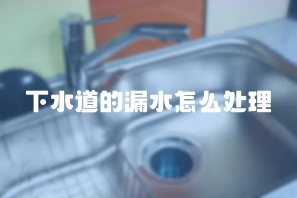 下水道的漏水怎么處理