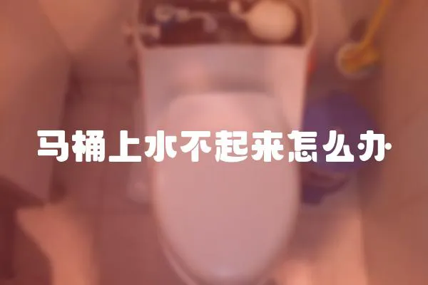馬桶上水不起來怎么辦
