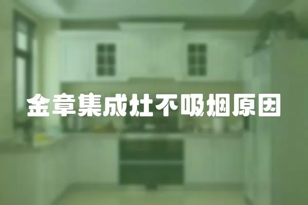 金章集成灶不吸煙原因
