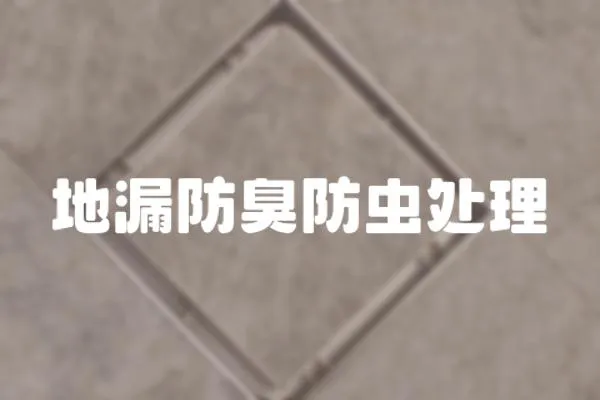 地漏防臭防蟲處理