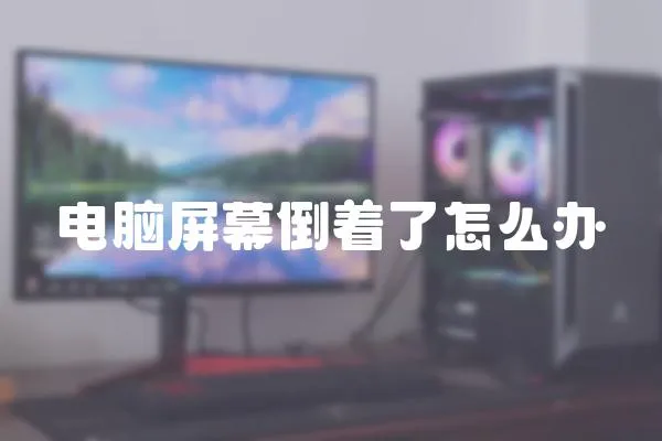 電腦屏幕倒著了怎么辦