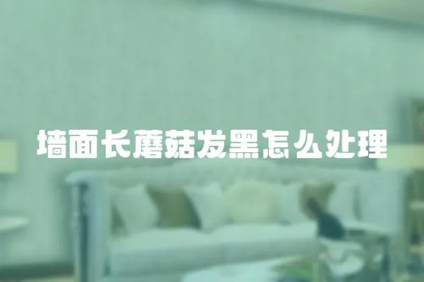 墻面長蘑菇發黑怎么處理