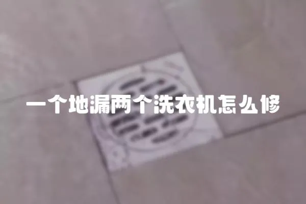 一個地漏兩個洗衣機怎么修