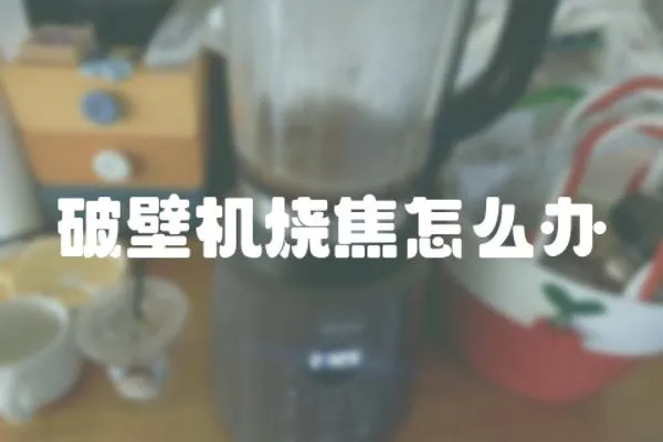 破壁機燒焦怎么辦
