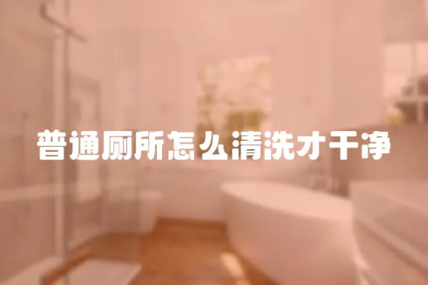 普通廁所怎么清洗才干凈