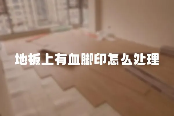 地板上有血腳印怎么處理