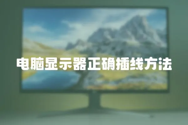 電腦顯示器正確插線方法