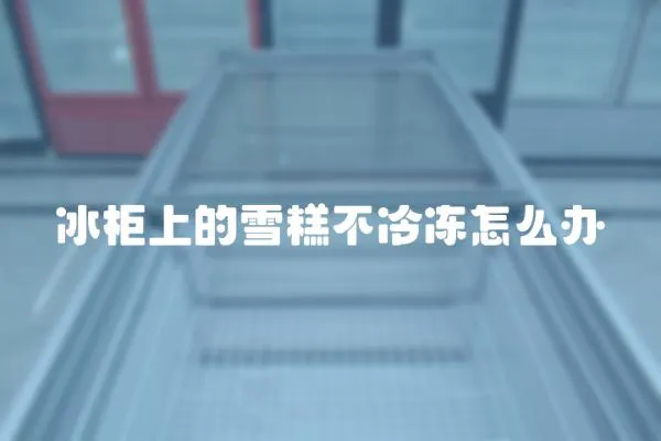 冰柜上的雪糕不冷凍怎么辦