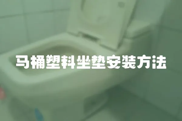 馬桶塑料坐墊安裝方法