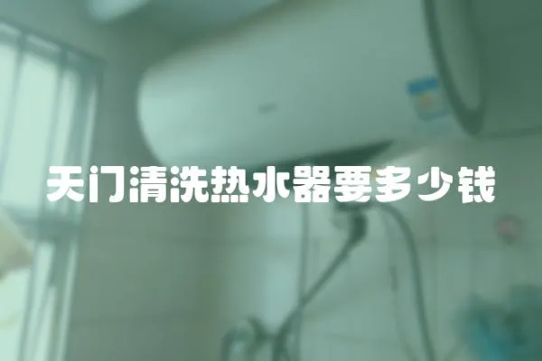天門清洗熱水器要多少錢