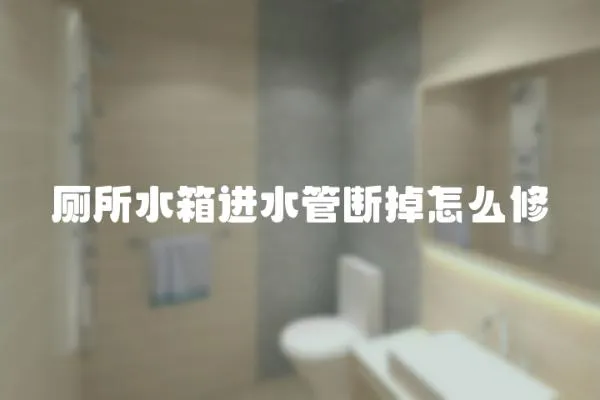 廁所水箱進水管斷掉怎么修