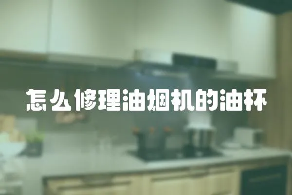 怎么修理油煙機的油杯