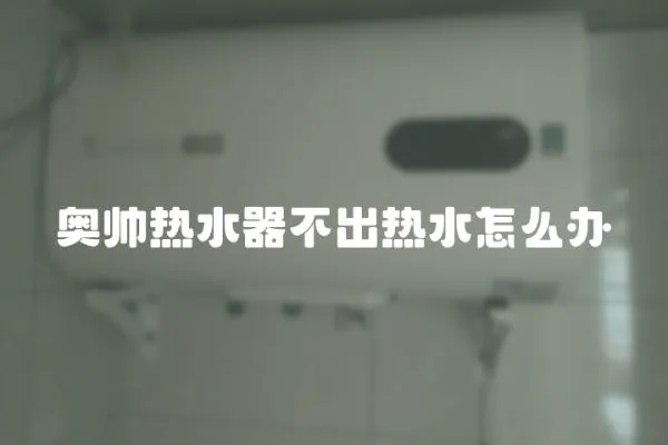 奧帥熱水器不出熱水怎么辦