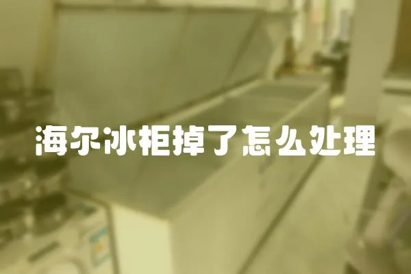 海爾冰柜掉了怎么處理