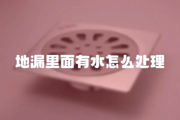 地漏里面有水怎么處理