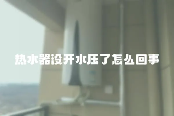 熱水器沒開水壓了怎么回事