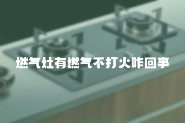 燃氣灶有燃氣不打火咋回事