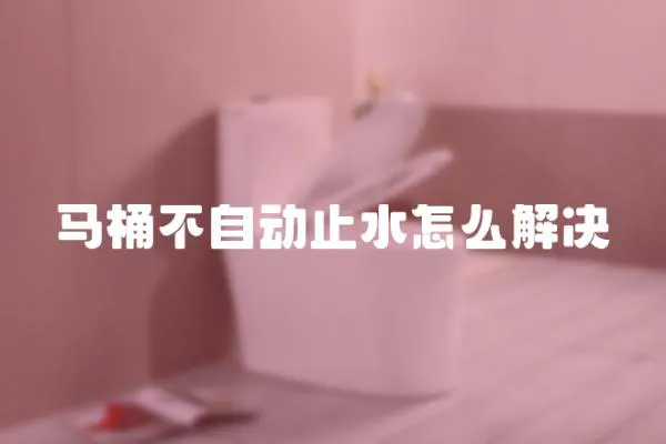 馬桶不自動止水怎么解決