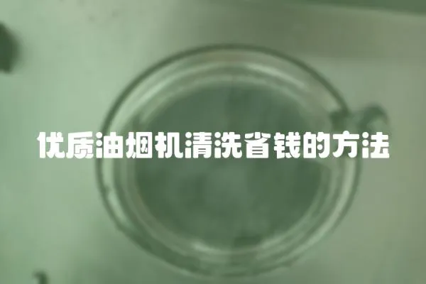 优质油烟机清洗省钱的方法