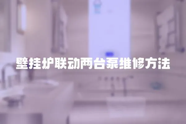 壁掛爐聯動兩臺泵維修方法