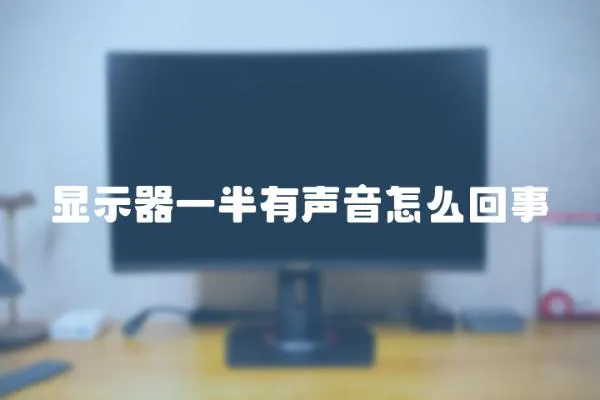 顯示器一半有聲音怎么回事