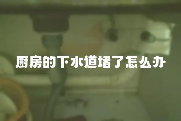 廚房的下水道堵了怎么辦