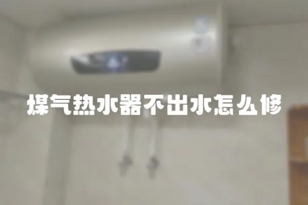 煤氣熱水器不出水怎么修