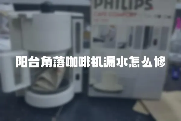 陽臺角落咖啡機漏水怎么修
