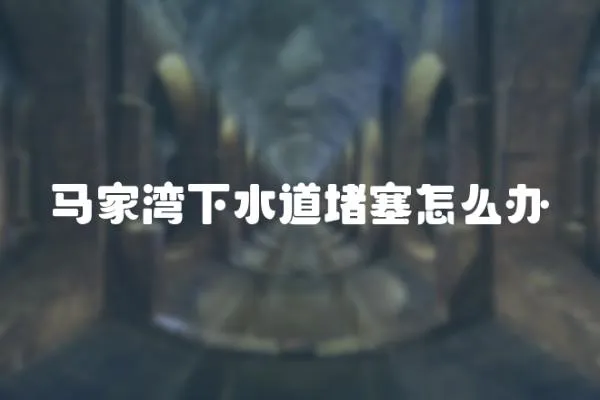 馬家灣下水道堵塞怎么辦