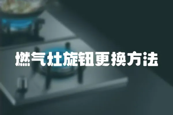燃?xì)庠钚o更換方法