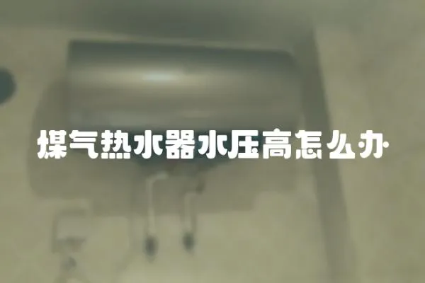 煤氣熱水器水壓高怎么辦