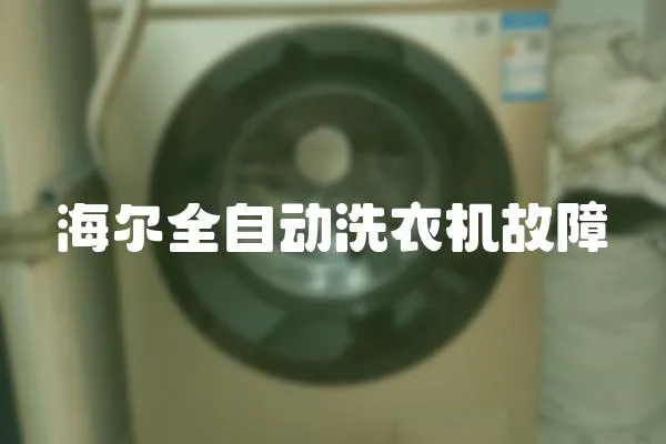 海爾全自動洗衣機故障