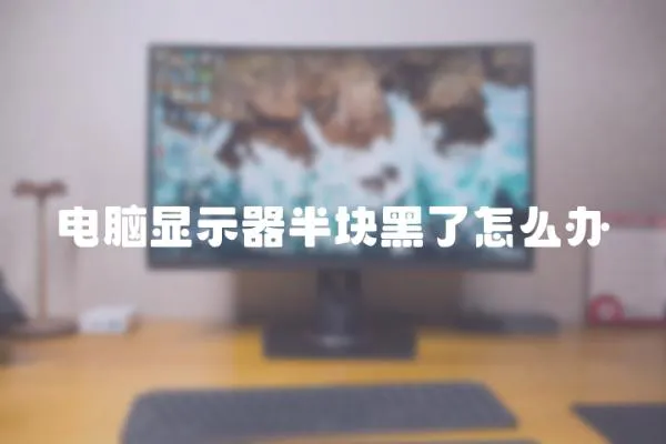 電腦顯示器半塊黑了怎么辦