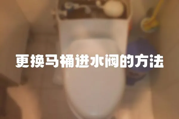 更換馬桶進(jìn)水閥的方法